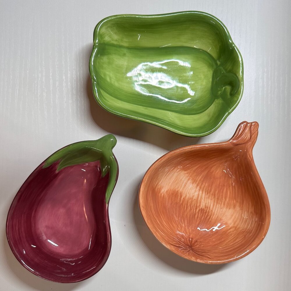 Set of Dansk Jardin Vegetable Shaped Dipping Bowls-EUC